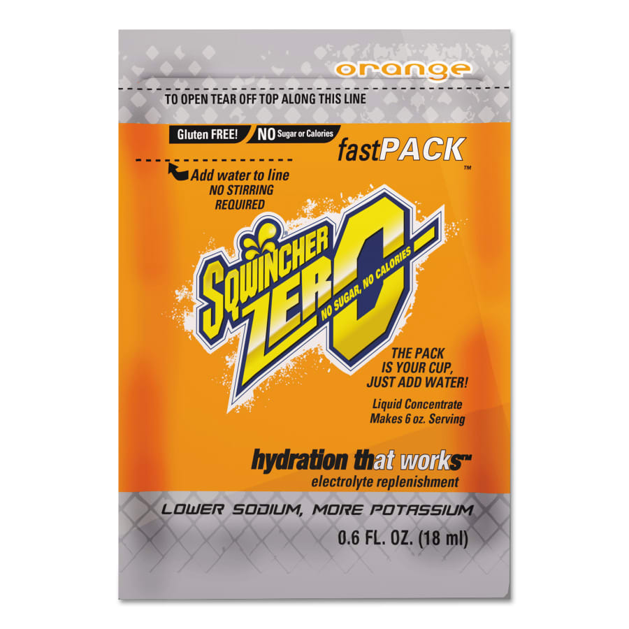 Sqwincher 6OZ FASTPACK ORANGE ZERO4PKS/200CS